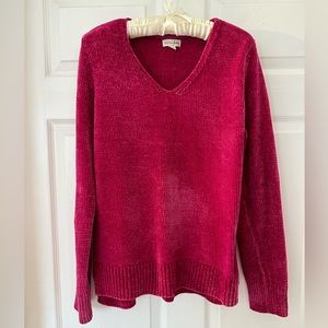 Maison Jules pink chenille sweater, size L